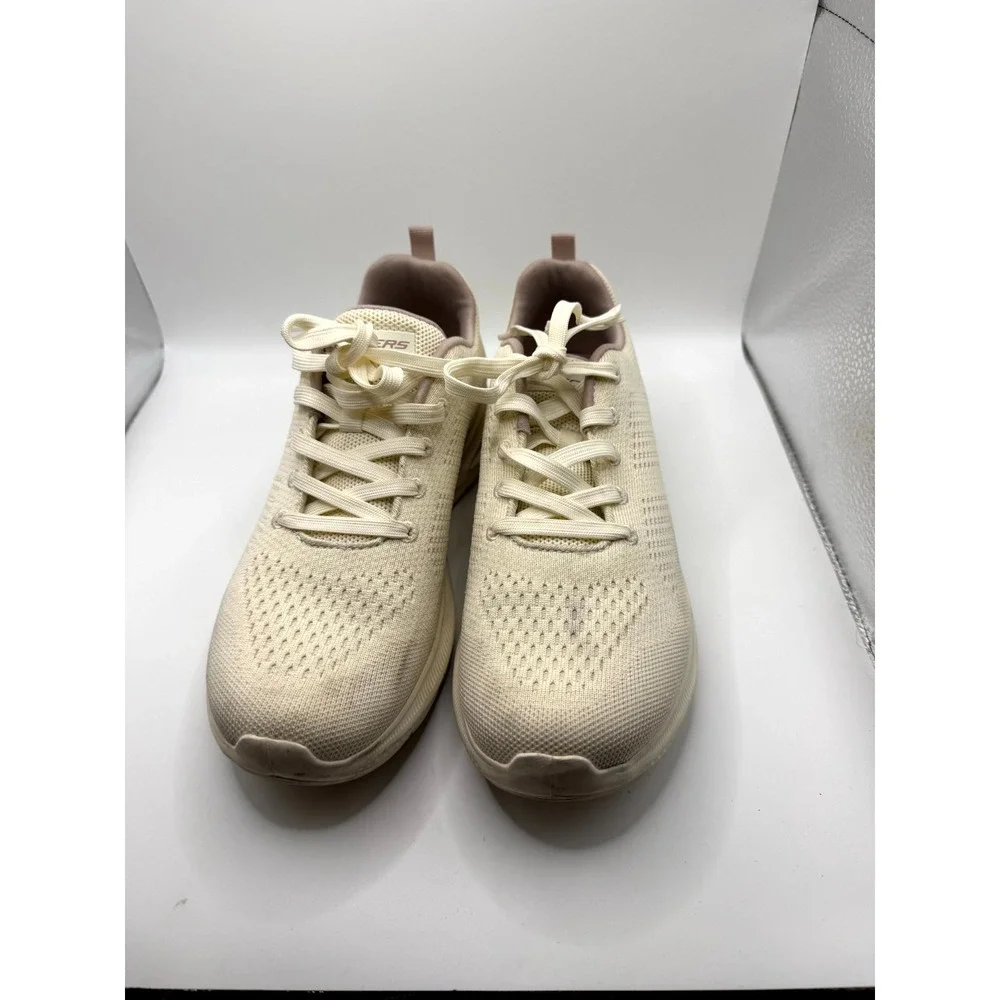 Skechers Memory Foam 99946MC NAT Womens 9 Sneakers Beige Athletic Running Shoes